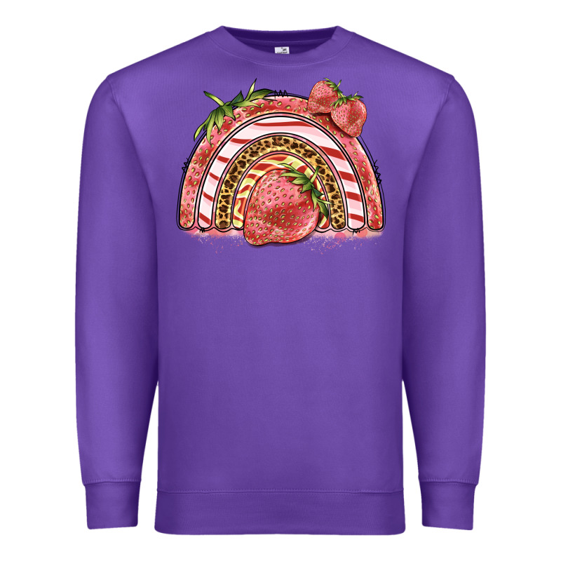 Strawberry Rainbow Premium Sweatshirt by BarkalooDesign | Teevron