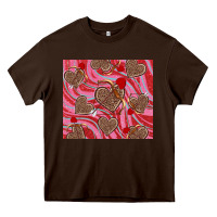 Chocolate Brown valentine's day hearts bow and arrow Heavy Core Tee - RanaPortraitStore
