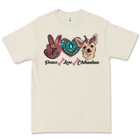 Bone peace love chihuahua Premium Tee - RanaPortraitStore
