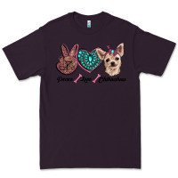 Plum peace love chihuahua Premium Tee - RanaPortraitStore