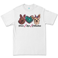 White peace love chihuahua Premium Tee - RanaPortraitStore