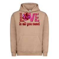 Pigment Burro Love is all you need Valentine's Day Urban Hoodie - HowdyJamesFarm