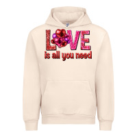 Sandshell Love is all you need Valentine's Day Urban Hoodie - HowdyJamesFarm