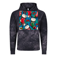 Cloud Black christmas socks seamless pattern Vintage Hoodie - BundleAndBundleShop