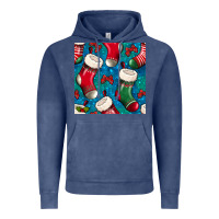 Christmas Socks Seamless Pattern Vintage Hoodie | Teevron