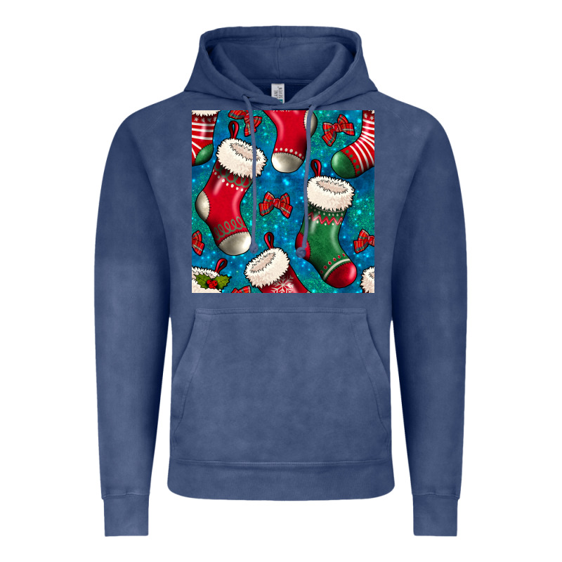 Christmas Socks Seamless Pattern Vintage Hoodie by BundleAndBundleShop | Teevron