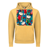 Vintage Mustard christmas socks seamless pattern Vintage Hoodie - BundleAndBundleShop