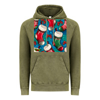 Vintage Olive christmas socks seamless pattern Vintage Hoodie - BundleAndBundleShop