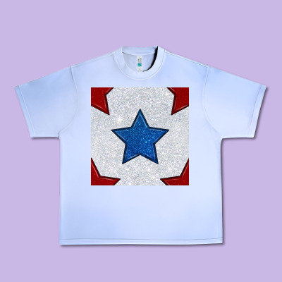Glitter 4th Of July Seamless Pattern Urban Heavy Tee Designed By Bundleandbundleshop