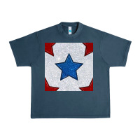 Midnight Navy Glitter 4th Of July Seamless Pattern Urban Heavy Tee - BundleAndBundleShop
