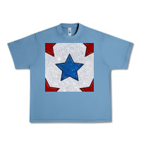 Pebble Blue Glitter 4th Of July Seamless Pattern Urban Heavy Tee - BundleAndBundleShop