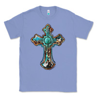 Colony Blue western cross Classic Tee - BarkalooDesign