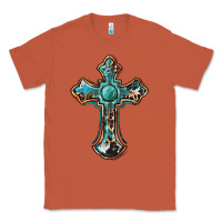 Copper western cross Classic Tee - BarkalooDesign