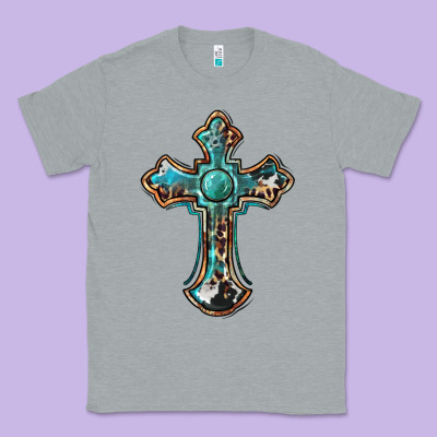Western Cross Classic Tee Designed By Barkaloodesign