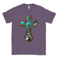 Lavender western cross Classic Tee - BarkalooDesign