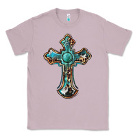 Lilac western cross Classic Tee - BarkalooDesign