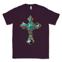 Plum western cross Classic Tee - BarkalooDesign