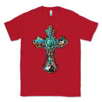 Red western cross Classic Tee - BarkalooDesign