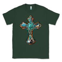 Sports Green western cross Classic Tee - BarkalooDesign