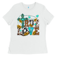White true love Ladies Tee - texasbilliewilder