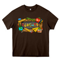 Chocolate Brown teacher Heavy Core Tee - texasbilliewilder