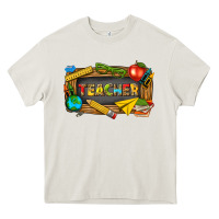 Cream teacher Heavy Core Tee - texasbilliewilder