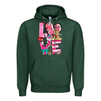 Love Valentines Day Zipper Hoodie | Teevron