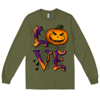 Army Green Love Halloween Long Sleeve Tee - Jasminsmagicworld