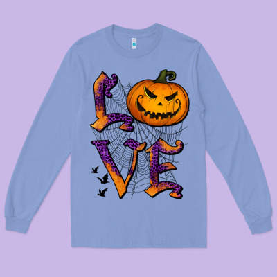 Love Halloween Long Sleeve Tee Designed By Jasminsmagicworld
