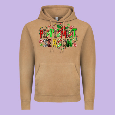 Peppermint Season Vintage Hoodie Designed By Adodesignshop