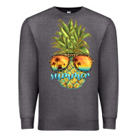 Charcoal Heather pineapple summer Premium Sweatshirt - BarkalooDesign