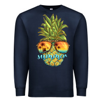 Navy pineapple summer Premium Sweatshirt - BarkalooDesign