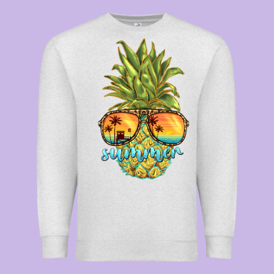 Pineapple Summer Premium Sweatshirt Designed By Barkaloodesign