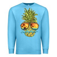 Ocean Blue pineapple summer Premium Sweatshirt - BarkalooDesign