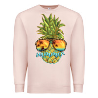 Pale Pink pineapple summer Premium Sweatshirt - BarkalooDesign