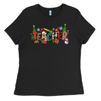 Black Christmas teacher Ladies Tee - Zillion Design Studio