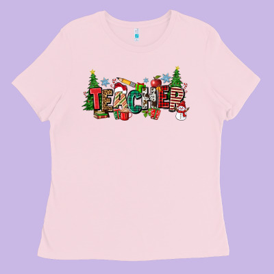 Christmas Teacher Ladies Tee Designed By Zillion Design Studio