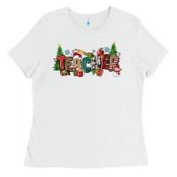 White Christmas teacher Ladies Tee - Zillion Design Studio