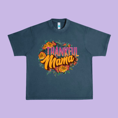 Thankful Mama Urban Heavy Tee Designed By Jahusdesignshop