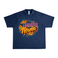 Navy thankful mama Urban Heavy Tee - JahusDesignShop