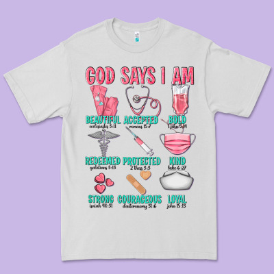 God Says I Am Premium Tee Designed By Texasbilliewilder