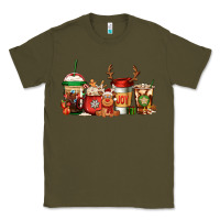 Army Green Reindeer Christmas Coffee Cups Classic Tee - Jasminsmagicworld