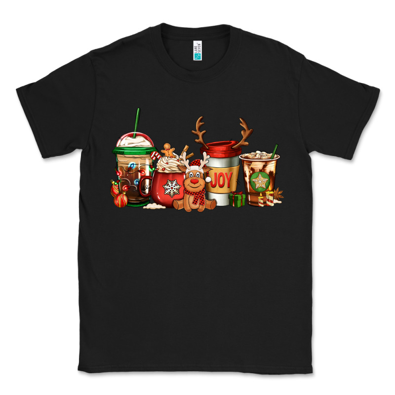 Reindeer Christmas Coffee Cups Classic Tee by Jasminsmagicworld | Teevron