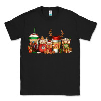 Black Reindeer Christmas Coffee Cups Classic Tee - Jasminsmagicworld
