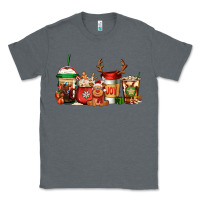 Charcoal Heather Reindeer Christmas Coffee Cups Classic Tee - Jasminsmagicworld