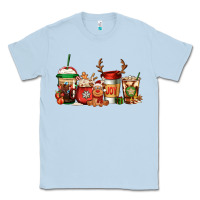 Dusty Blue Reindeer Christmas Coffee Cups Classic Tee - Jasminsmagicworld