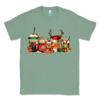 Sage Reindeer Christmas Coffee Cups Classic Tee - Jasminsmagicworld