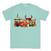 Seafoam Reindeer Christmas Coffee Cups Classic Tee - Jasminsmagicworld