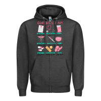 Charcoal Heather god says i am nurse Zipper Hoodie - MaliasSmallBusiness