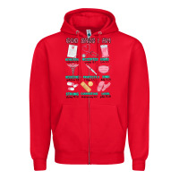 Red god says i am nurse Zipper Hoodie - MaliasSmallBusiness